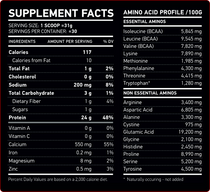 NAR Labs Pure Micellar Casein 2lbs Supplement Facts