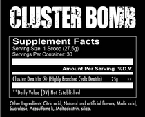 cluster bomb supp facts