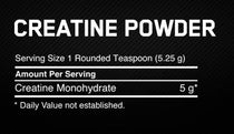 Optimum Nutrition Creatine Powder Supplement Facts