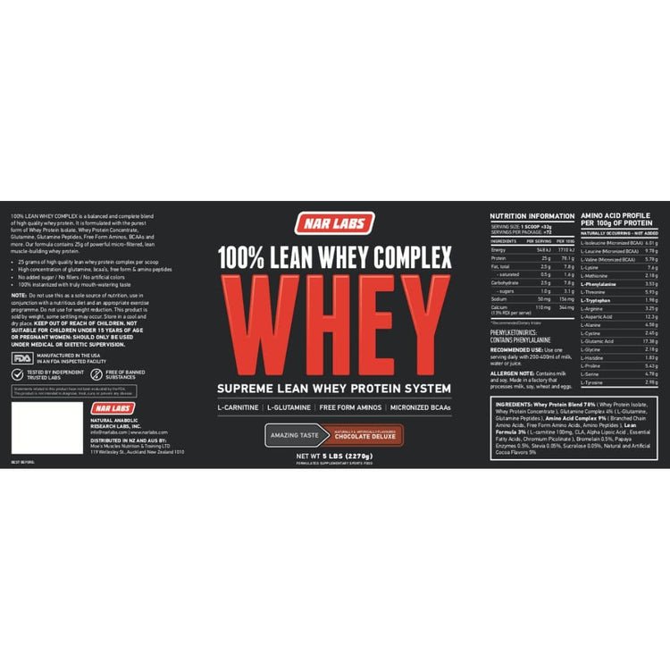 Narlabs 100% Lean Whey 5lb + Xspeed Burn 60cp